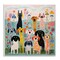 Stupell Industries Patterned Dogs in Yard Wall Plaque Design By Lazar Studio